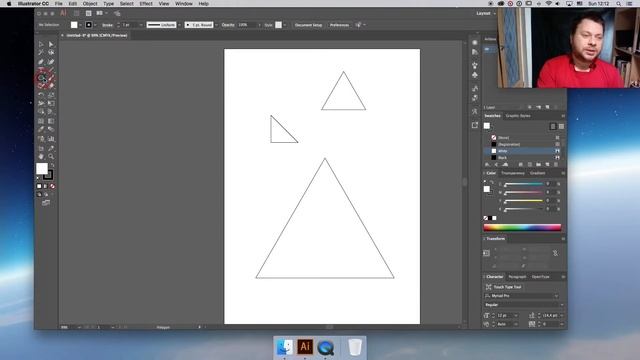 Adobe Illustrator — Как нарисовать треугольник смотреть онлайн