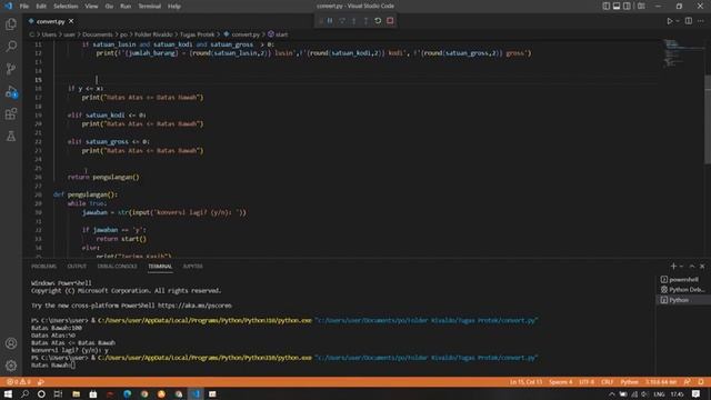 Contoh Program Menggunakan If Else, For, While, Input, Function pada Python смотреть онлайн