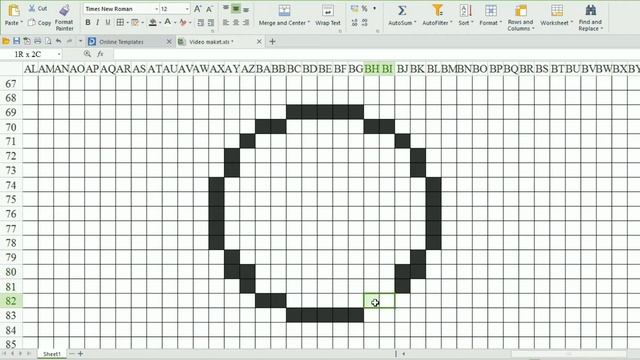 Рисуем по клеточкам #19. Рисуем Инь-Ян (Yin-Yang). смотреть онлайн