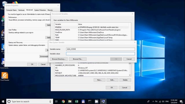 How to set JAVA_HOME environment variable on Windows 10 смотреть онлайн