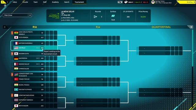 Tennis Manager 2022 Playthrough || Episode 2: Kai's first tournament, and first title! смотреть онлайн