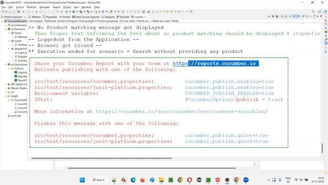 Using publish attribute for generating Cucumber Reports on Cloud (Cucumber BDD - Part 45) смотреть онлайн