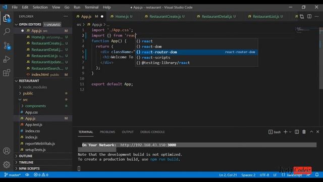 React JS Restaurant project from scratch, Create restaurant component in React.js, Router in React смотреть онлайн