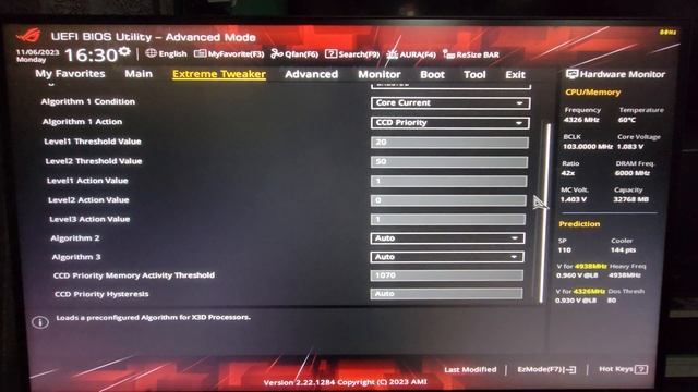 Bios Settings 7950x3D And 7800x3D [Asus Rog Crosshair X670e Hero]