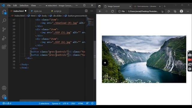 How To Make A Responsive Carousel Using Pure HTML, CSS And JS || Tutorial By CodingWithOm смотреть онлайн