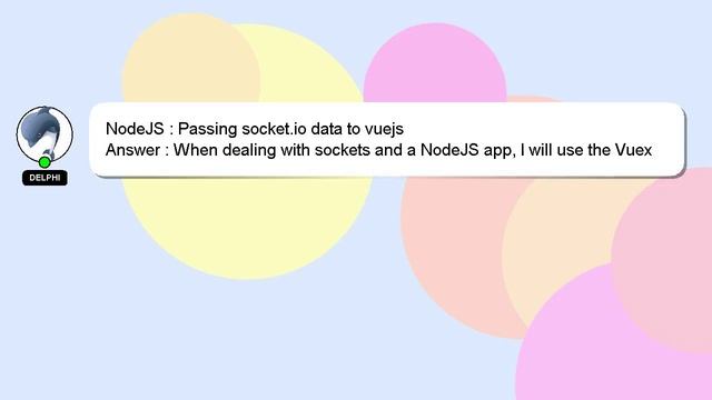 NodeJS : Passing socket.io data to vuejs смотреть онлайн