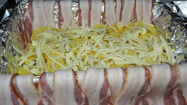 Вкусная КАРТОШКА С БЕКОНОМ в духовке - Картофельный МИЛЬФЕЙ. Обязательно попробуйте, как это Вкусно смотреть онлайн