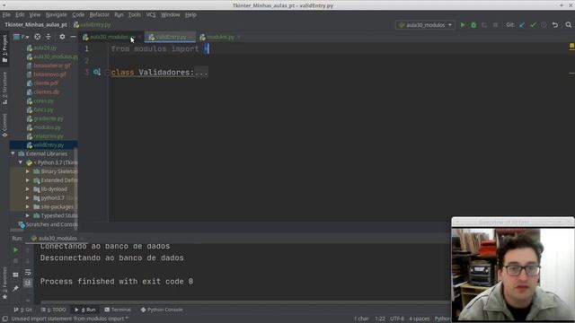 Curso tkinter - Aula 30 - Modularização do projeto - Python смотреть онлайн