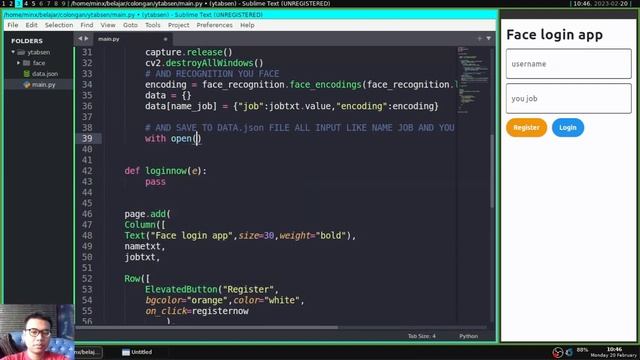 Flet Tutorial - Face Login Webcam Authentication смотреть онлайн