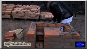 Финская уличная печь. Варочная печь из кирпича с плитой своими руками.  Печь для дачи