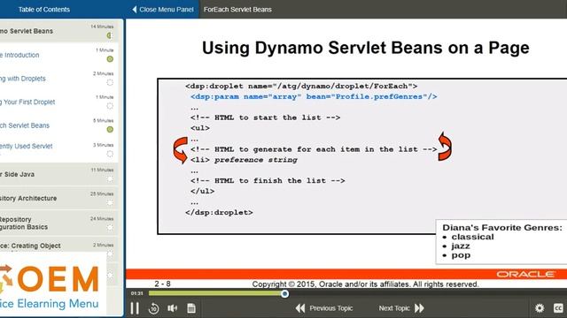 Oracle Web Commerce ATG Elearning Training DEMO смотреть онлайн