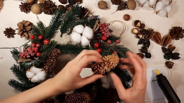 Рождественский венок своими руками смотреть онлайн