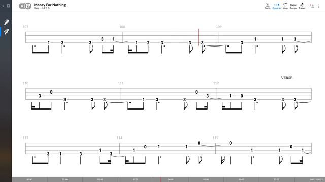 Dire Straits - Money For Nothing (BASS TAB PLAY ALONG) смотреть онлайн