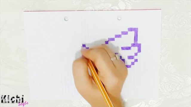 Рисунки по клеточкам | #7 | Wings | Pixel Art | Kichistyle смотреть онлайн