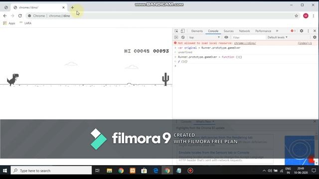 HOW TO HACK GOOGLE CHROME DINO GAME WITH SIMPLE CONSOLE CODE смотреть онлайн