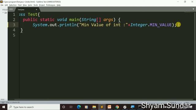 int datatype in java with details || Shyam Sundar смотреть онлайн
