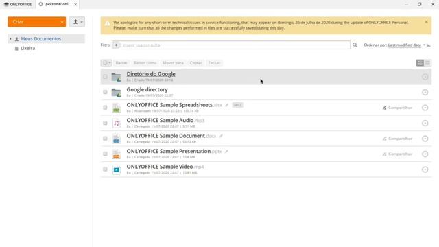 Onlyoffice integrado a nuvem com compartilhamento смотреть онлайн