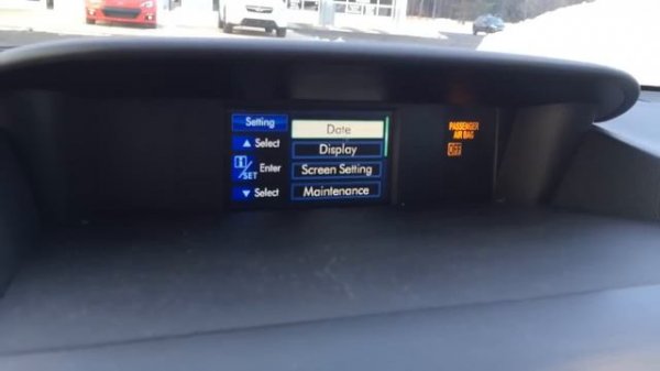 2014 and 2015 Subaru Forester Time or Clock setting