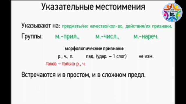 Указательные Местоимения смотреть онлайн