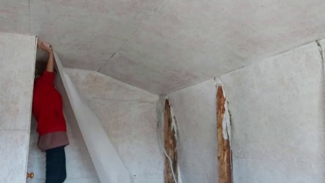 Ремонт спальни на даче. Как Не надо клеить обои. Жду вас на рутуб "Сашка на двенашке". смотреть онлайн