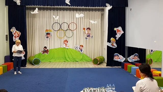 Выступление детей группы "Сказка" по Художественной гимнастике и спортивные эстафеты. смотреть онлайн