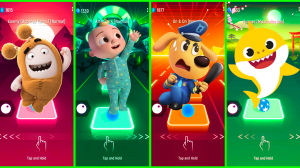 Oddbods VS Cocomelon VS Sheriff Labrador VS Baby Shark Coffin Dance EDM Rush Tiles Hop