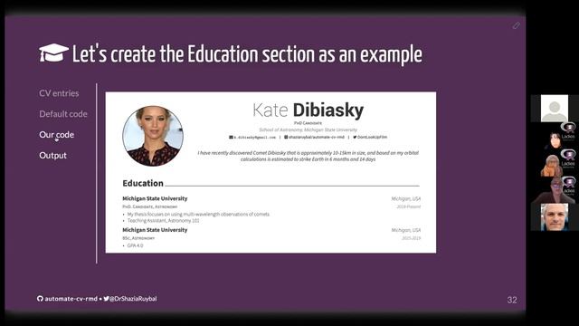 Automate your CV using Rmarkdown. Easy as 1, 2, knit! смотреть онлайн