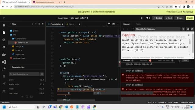 API Fetch using axios library into React.JS смотреть онлайн