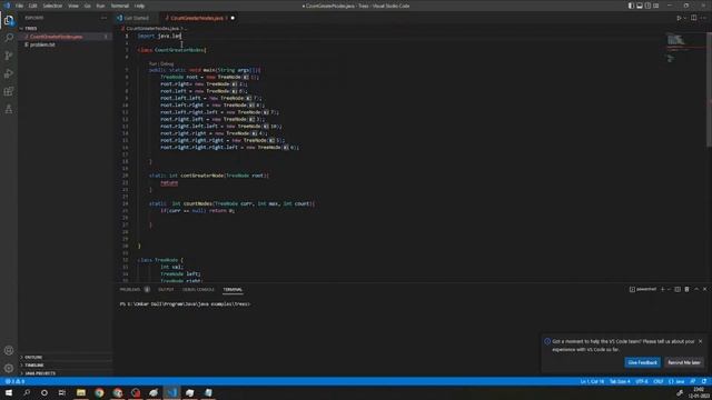 Java | Trees Counting nodes greater than all ancestors (Code) смотреть онлайн