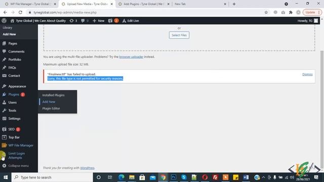 How to fix the “Sorry, This File Type Is Not Permitted for Security Reasons” error in wordpress смотреть онлайн