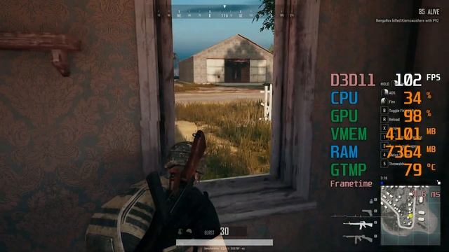 GeForce RTX 2060 -- Intel Core i7-3770 -- PUBG FPS Test Erangel Ultra 120 Render Scale смотреть онлайн