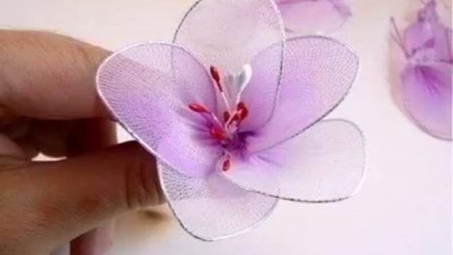 Цветы из капрона мастер класс. Flowers From Nylon Master Class.