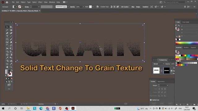 How To Create Grain Texture Text In Illustrator | Typography Design | Gradient Texture | Make Mask смотреть онлайн