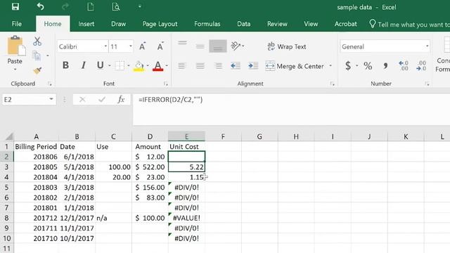 Prevent #DIV/0! and #VALUE! errors in Excel files смотреть онлайн