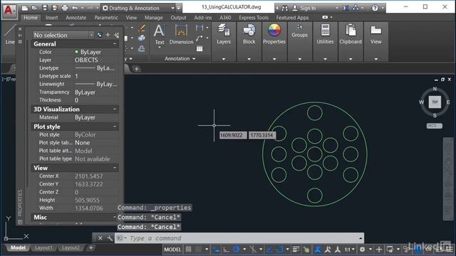 AutoCAD Tutorial - Using the calculator to your advantage смотреть онлайн