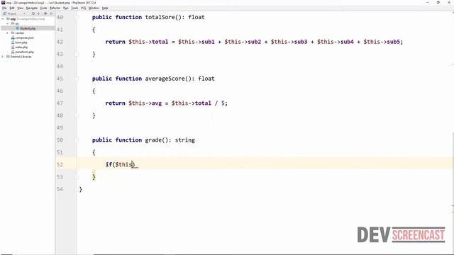 PHP OOP Tutorial - Simple PHP Student Grading Class смотреть онлайн