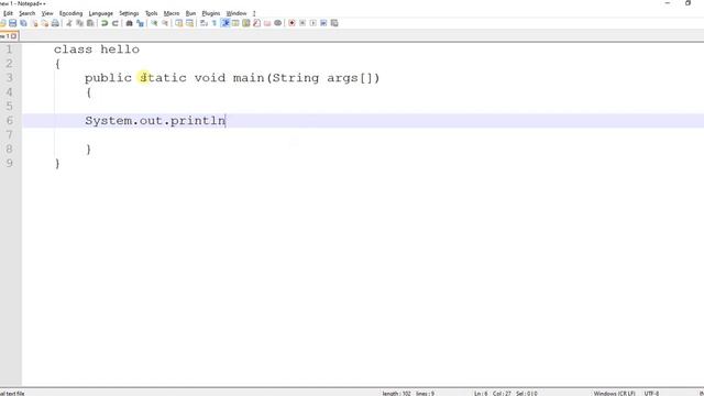simple java program for Displaying Hello Word смотреть онлайн