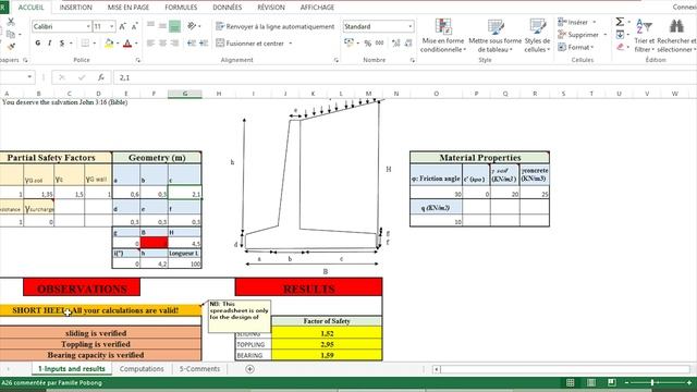 Geotechnics - How to design retaining walls with Microsoft Excel sheet - Verify Retaining structure смотреть онлайн