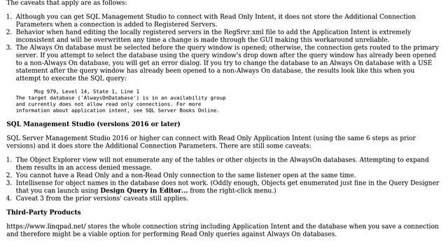 Databases: SSMS Registered Servers with ReadOnly Application Intent (5 Solutions!!) смотреть онлайн
