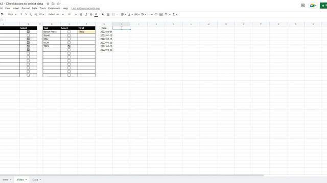 Use Checkboxes in Google Sheets to Select Data for Charts смотреть онлайн
