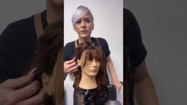 How to cut and style Layer Bangs | Bottleneck Bangs Haircut Tutorial