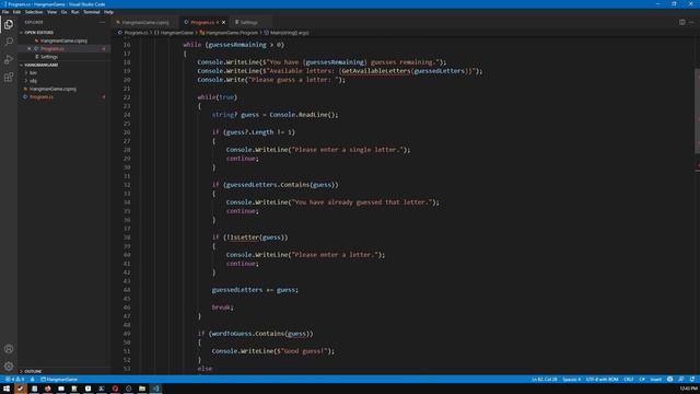 Making a Hangman Game with GitHub's Copilot AI смотреть онлайн