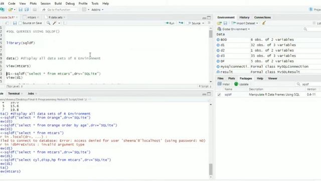 Episode 3: Basic SQL Queries and SQLDF Function смотреть онлайн