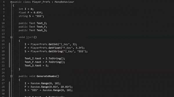 Сохранение значений через Player Prefs и JSON в Unity