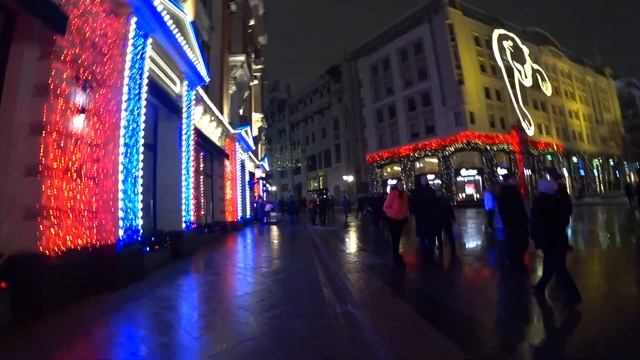 RO LIVE: Новогодняя Москва. Пешком по вечернему городу. Россия / Winter Moscow. Russia [2021] смотреть онлайн