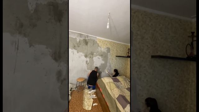 Начало нашего ремонта в спальне ? Спальня будет в серых тонах как из пинтереста ? #ремонт смотреть онлайн