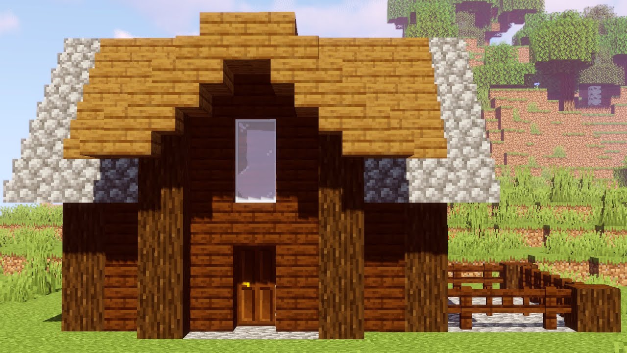 КАК ПОСТРОИТЬ ДОМ В МАЙНКРАФТЕ ИЗ ДЕРЕВА! смотреть онлайн