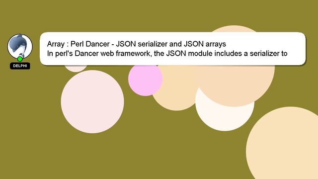 Array : Perl Dancer - JSON serializer and JSON arrays смотреть онлайн