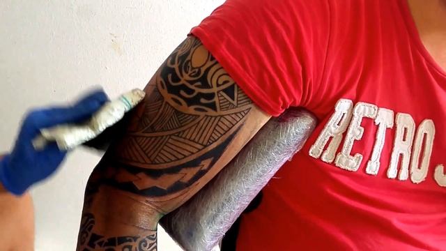 Maori tattoo #2 part 2 - Tattoo time lapse смотреть онлайн