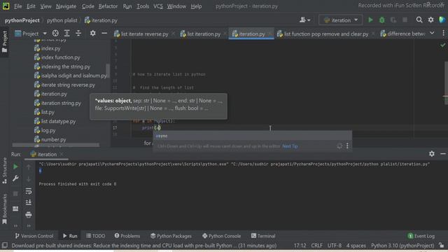 #35 How to iterate List in Python || What is Iteration in List ( हिन्दी ) смотреть онлайн